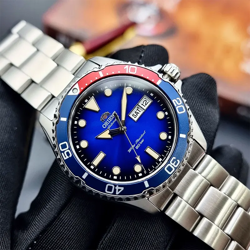 Orient Kamasu II Blue Dial Pepsi Bezel Diver Men's Watch- RA-AA0812L19B